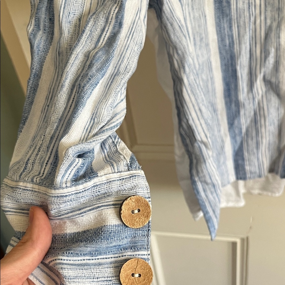 Desigual Striped Top in Blue and White - Picture 4 of 6